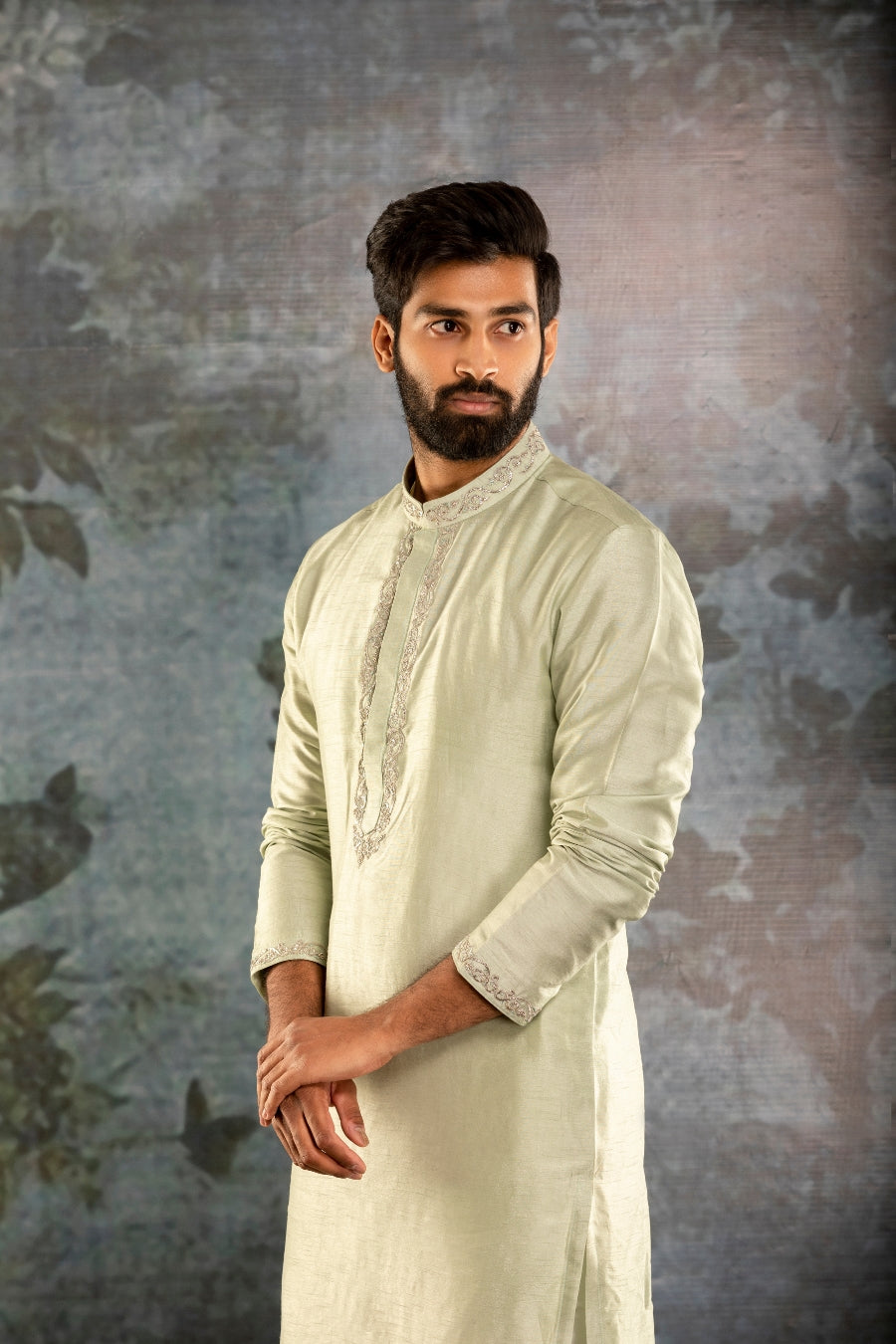 Kurta Waistcoat light grean - Tejas Harish