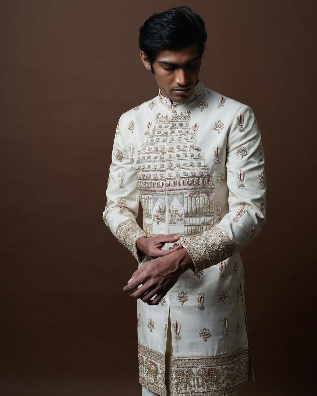 Royal Sherwani for Grooms in Hyderabad – Shop Luxury Sherwanis at Tejas Harish, Banjara Hills