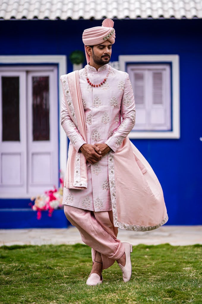 Blush Majesty Sherwani - Tejas Harish