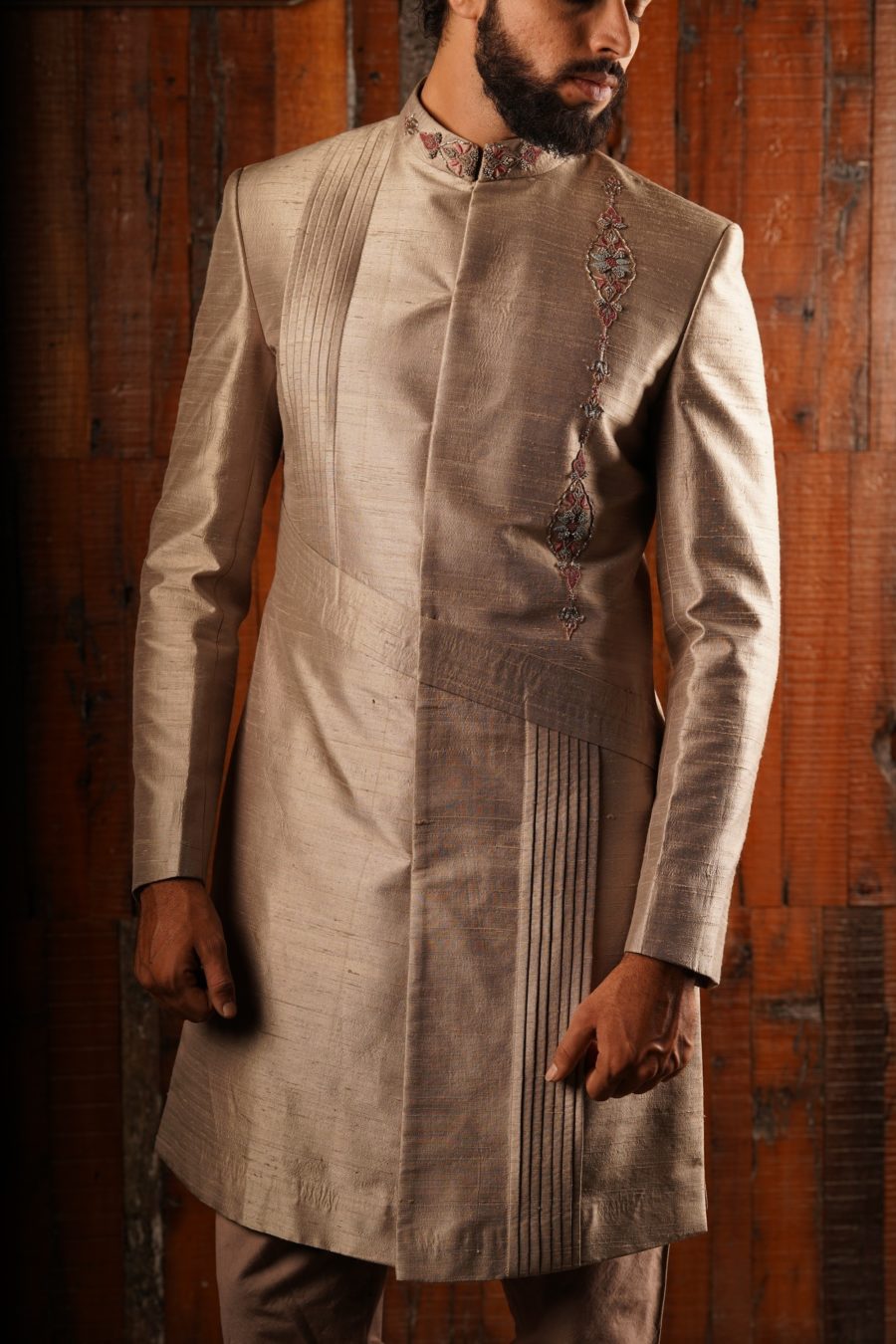 Dark Beige Indo Western - Tejas Harish