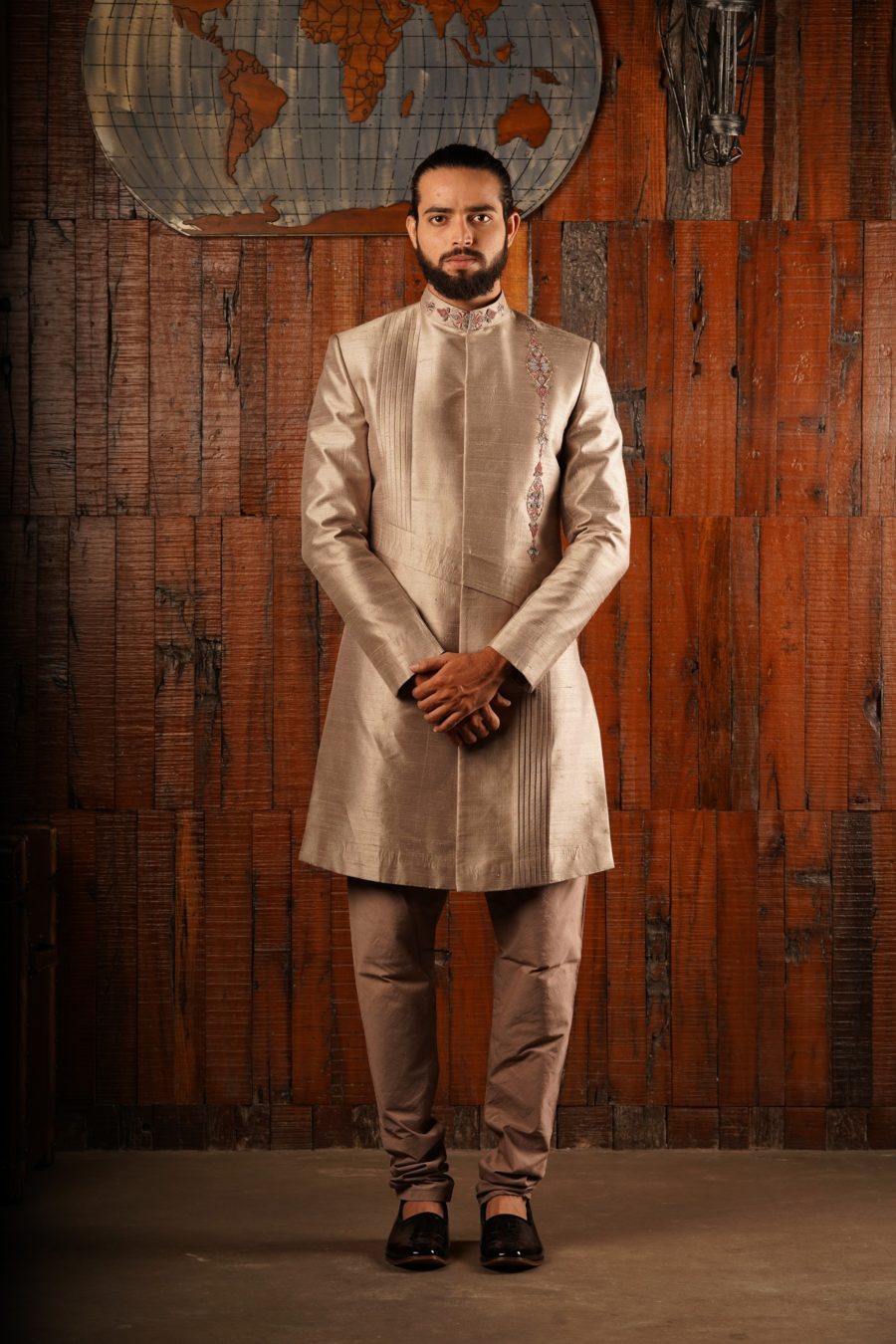 Dark Beige Indo Western - Tejas Harish