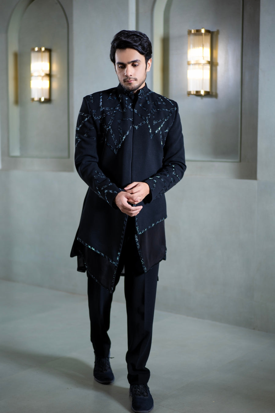 Black Indo Western - Tejas Harish