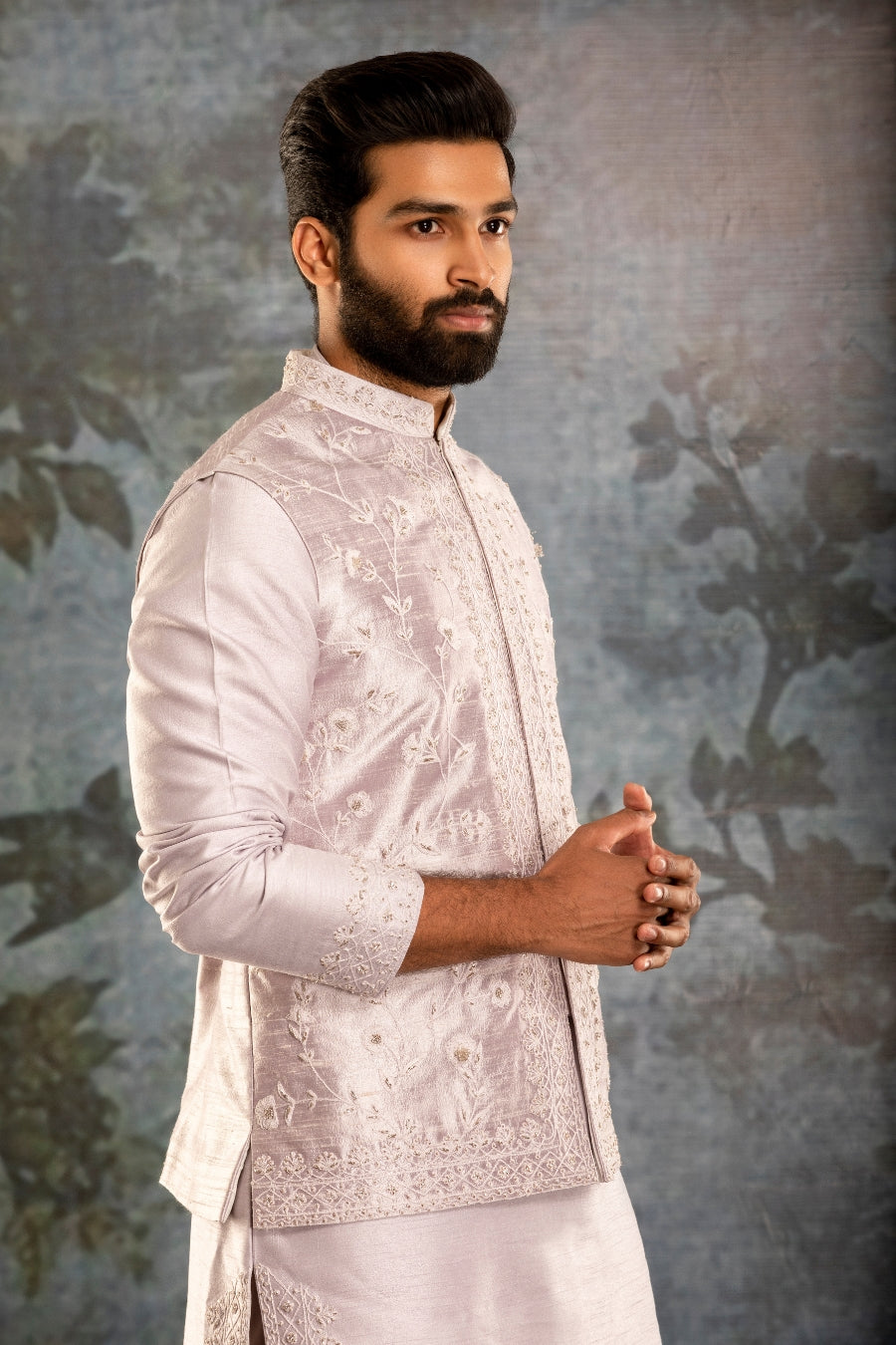 Purple Waistcoat Kurta - Tejas Harish