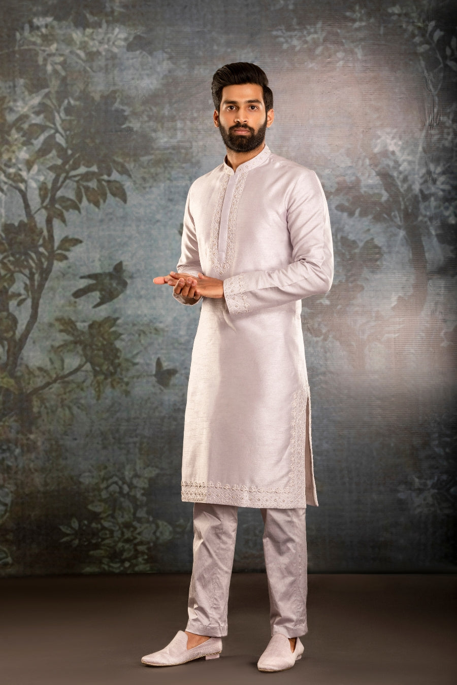 Purple Waistcoat Kurta - Tejas Harish