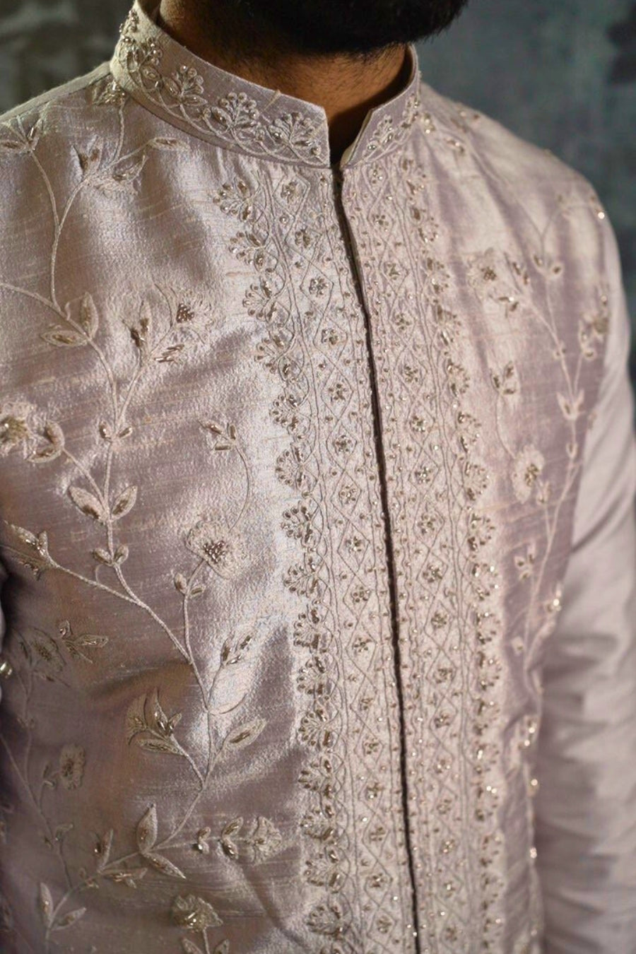 Purple Waistcoat Kurta - Tejas Harish