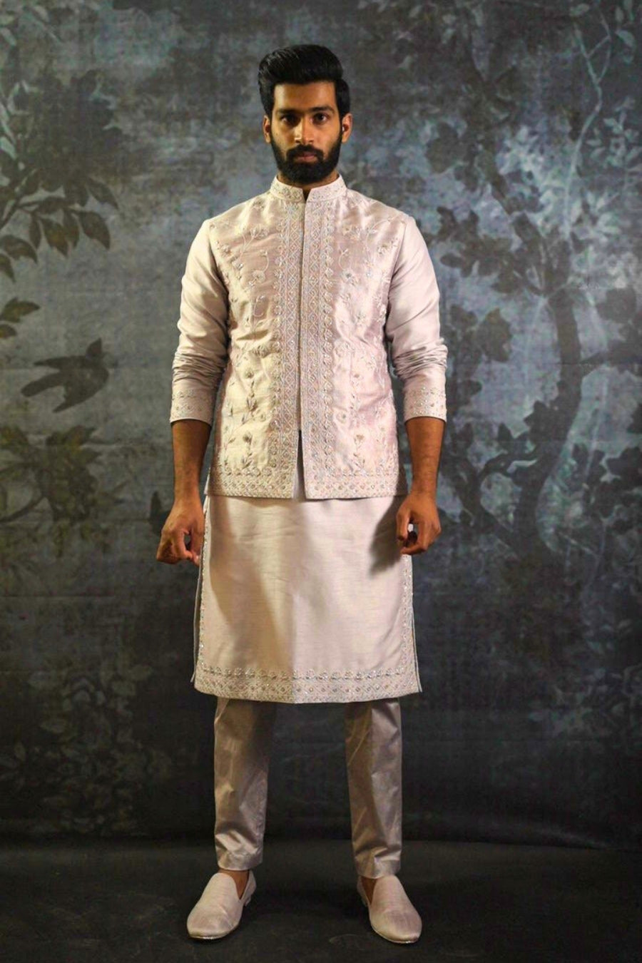 Purple Waistcoat Kurta - Tejas Harish