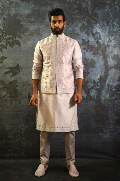 Purple Waistcoat Kurta - Tejas Harish