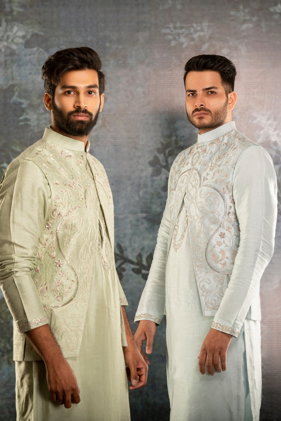 Blue Waistcoat Kurta - Tejas Harish