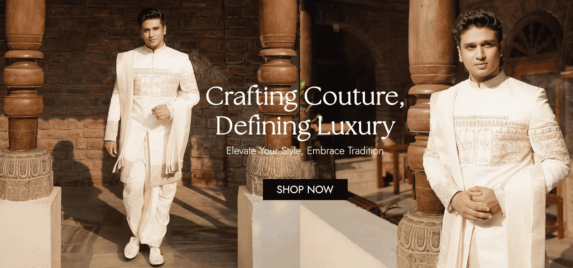 Luxury South Indian groomwear for weddings – Sherwanis, Kurtas & Suits by Tejas Harish Hyderabad