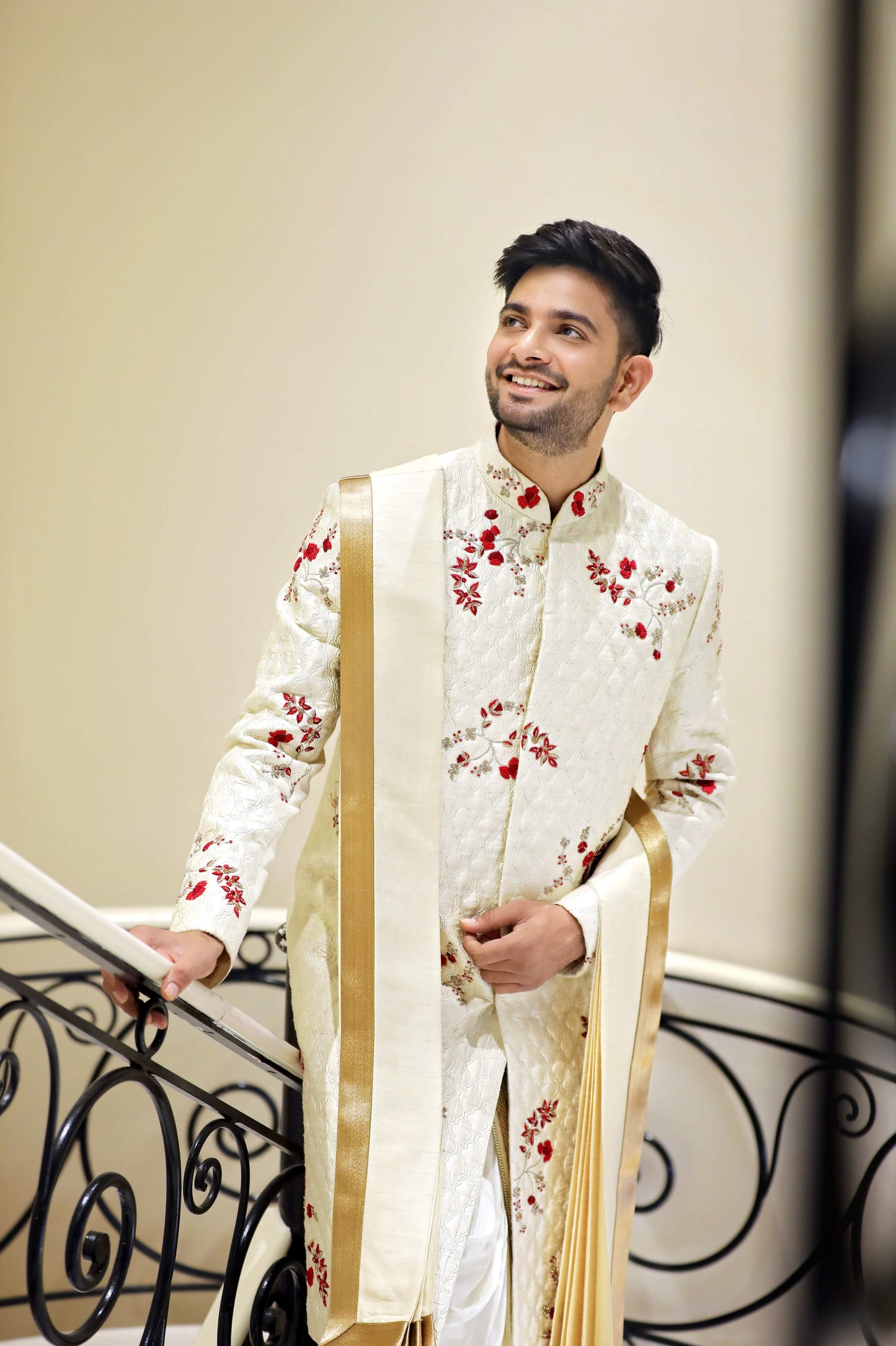 Regal Ivory Sherwani - Tejas Harish