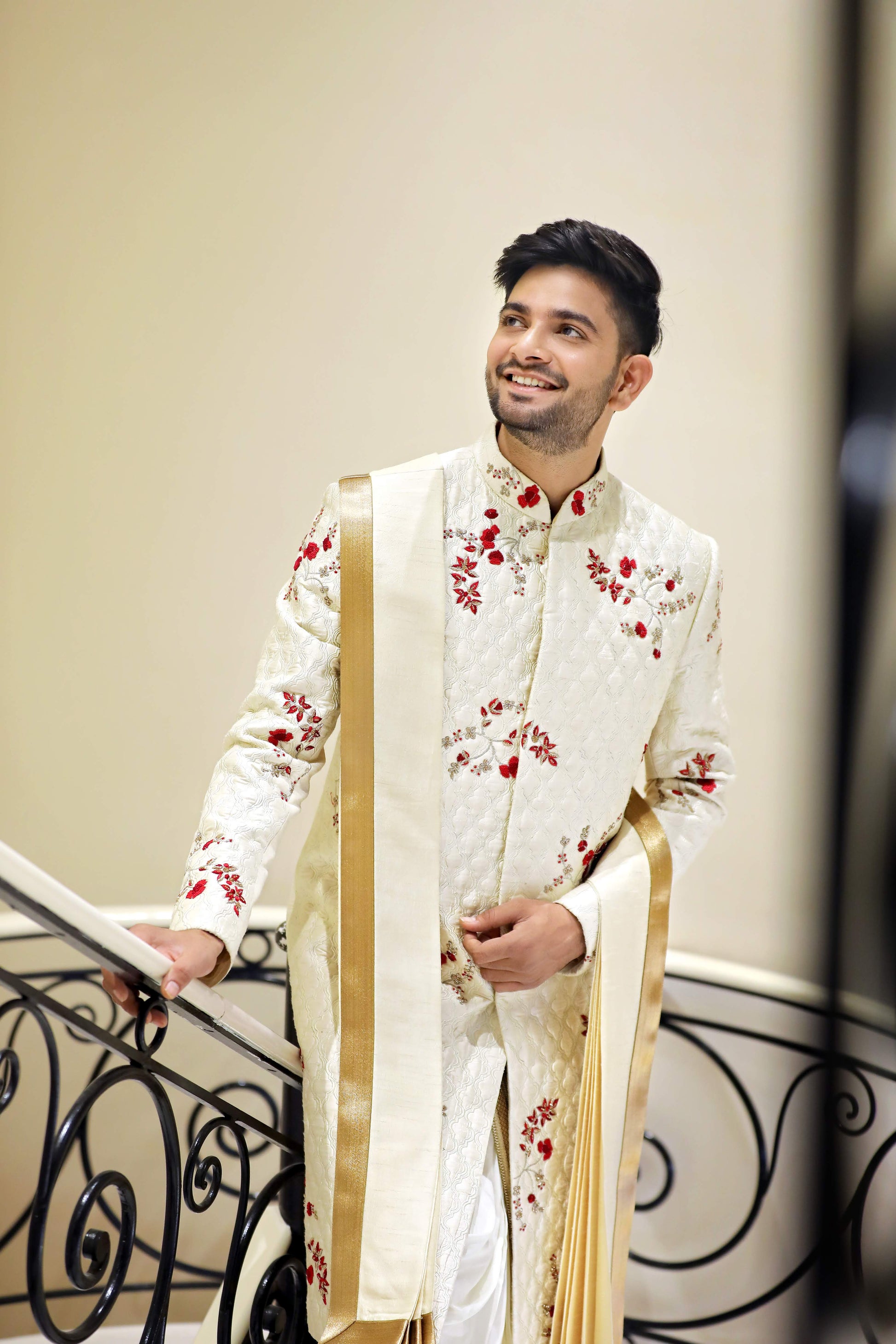 Regal Ivory Sherwani - Tejas Harish