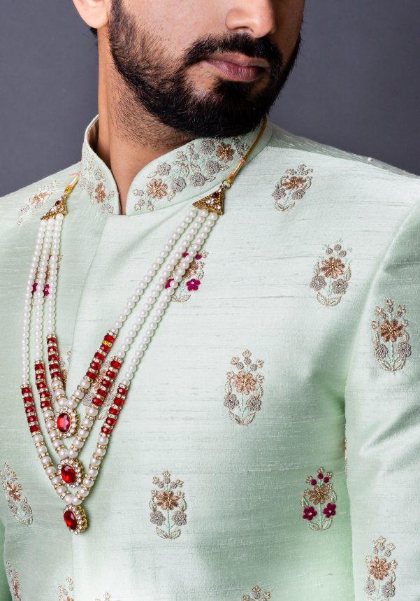 Pattu Sherwani Hyderabad, South Indian groom outfit, Muhurtham wear men, Wedding sherwani Banjara Hills, Tejas Harish groomwear

