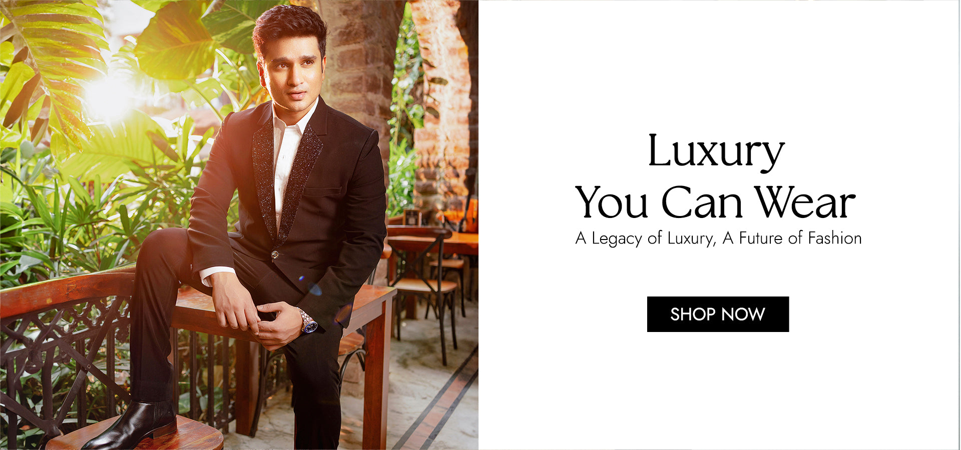 Tailored black suit for South Indian groom – reception and engagement outfit by Tejas Harish Hyderabad
